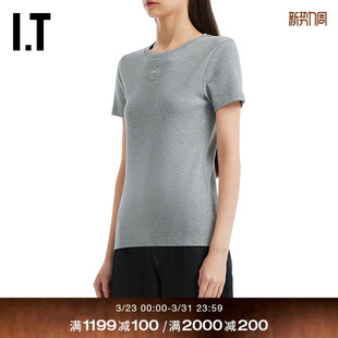 MARINE 简约时尚 SERRE女装 T恤新款 纯色内搭WTT012XP 圆领短袖