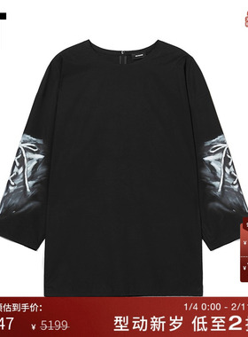 IT We11Done女装廓形袖上衣新款酷感时尚oversize宽松上衣185UBK