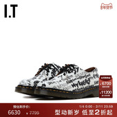 CDG 字母涂鸦系带休闲鞋 Dr. 厚底皮鞋 个性 Martens联名女款 时尚