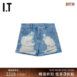 Margiela女装 牛仔短裤 破洞热裤 MM6 热辣修身 Maison 时尚 新款