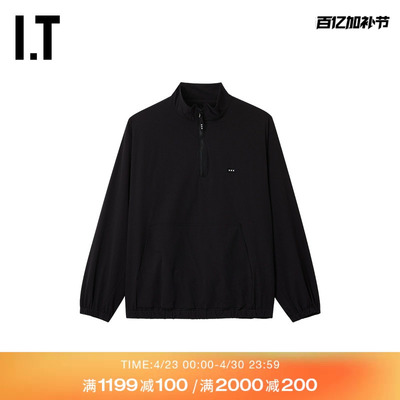 IT GOD SELECTION XXX男装立领套头夹克新款半拉链休闲外套JK05MQ