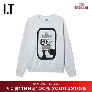 C.E男装 饰套头衫 休闲圆领卫衣新款 潮流图案装 上衣28CS01MP 个性