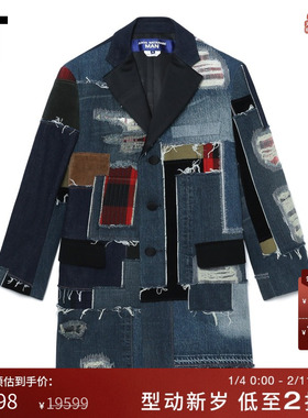 IT JUNYA WATANABE男装中长款牛仔大衣新款时髦摩登外套WOC004MO