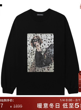 IT GOD SELECTION XXX男装长袖T恤新款欧美潮流印花上衣25LT01MP