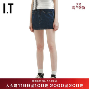 牛仔半身裙短裙新款 LOVE女装 青春甜辣包臀裙一步裙9001X WITTH