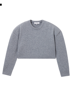 IT 日本ENFÖLD女装短款圆领针织衫新款简约气质宽松纯色露脐毛衣