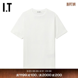 圆领短袖 SANDER女装 T恤新款 简约基础款 142J20XO 纯色半袖 JIL