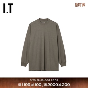 T恤新款 廓形长袖 Owens男装 随性休闲宽松纯色上衣2276BAMQ Rick