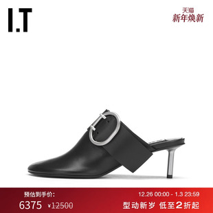 JIL 优雅复古包头露跟高跟鞋 SANDER女款 新款 0170P 细跟穆勒鞋