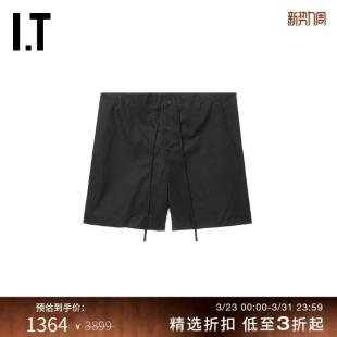 新款 宽松纯色短裤 时尚 简约直筒裤 201MBKXM 休闲裤 We11Done女装