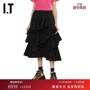 CDG 荷叶边叠层半身裙蛋糕裙中长裙新款 COMME GARCONS女装 des