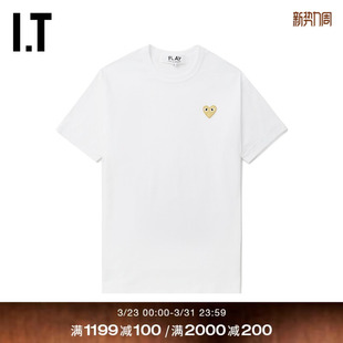 COMME PLAY des GARCONS川久保玲情侣爱心logo装 T恤 饰短袖 CDG