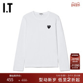 CDG GARÇONS川久保玲女装 PLAY COMME des 长袖 T恤爱心缝饰内