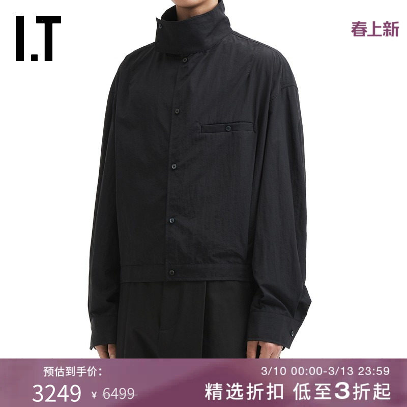 IT JACQUEMUS男装立领夹克新款帅气有型直排扣纯色外套135645MP