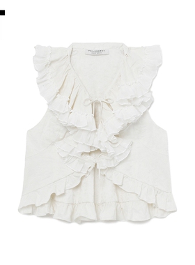 IT Philosophy di Lorenzo Serafini女装荷叶边无袖上衣清凉时尚