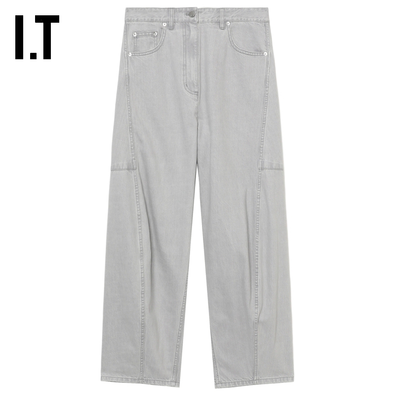 ITTibi宽松牛仔裤长裤