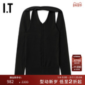 Philosophy Lorenzo Serafini女修身 露背针织上衣性感时髦