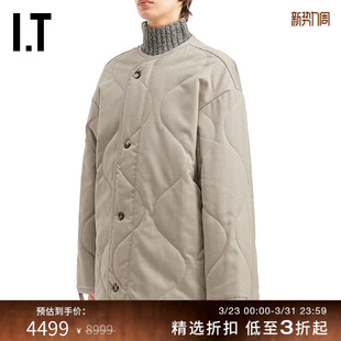 无领绗缝夹克新款 Anderson男装 简约复古宽松棉服外套395821