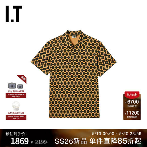 IT满幅花色短袖polo衫时尚亮眼
