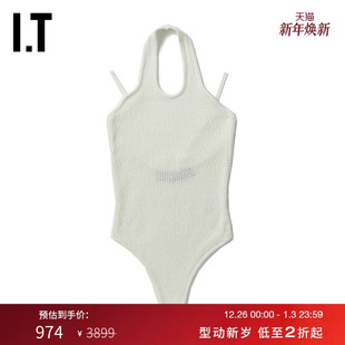 性感辣妹吊带挂脖镂空连身裤 针织连体裤 ADAMO女装 0274X ANDREA