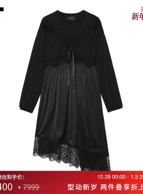 IT Simone Rocha女装长袖连衣裙新品优雅轻熟蕾丝透视拼接721753X