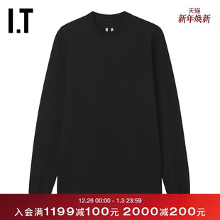 T恤新款 圆领长袖 Owens男装 简约基础宽松纯色上衣1277BAMP Rick