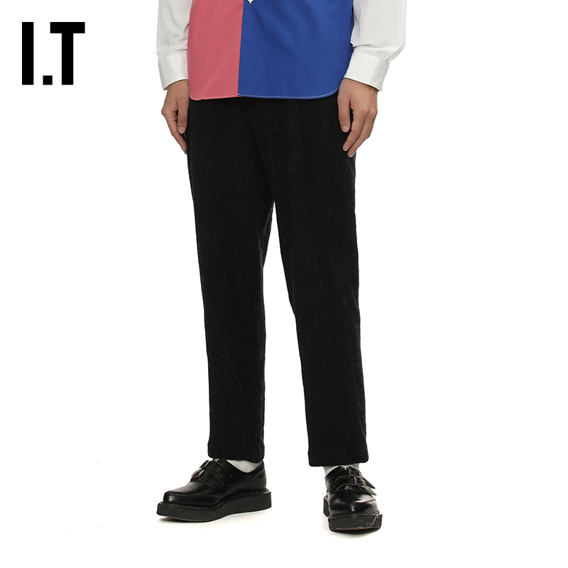 IT毛呢西装裤长裤锥形裤
