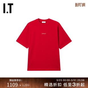 圆领短袖 T恤时尚 新年款 OFF 饰半袖 新款 油画图案装 WHITE™情侣装