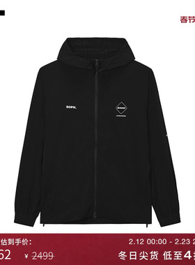 IT F.C.REAL BRISTOL男装连帽拉链夹克新款休闲户外风纯色薄外套