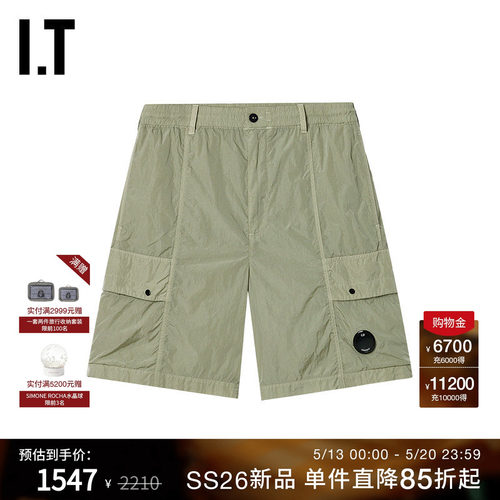 IT C.P.COMPANY男装宽松休闲短裤新款简约户外风工装裤05904GMQ