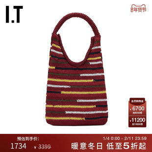 IT JW Anderson女款编织手提包新款轻松时尚彩色条纹单肩包0745XP