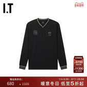 F.C.REAL BRISTOL男装 小V领长袖 T恤新款 足球球衣运动风上衣