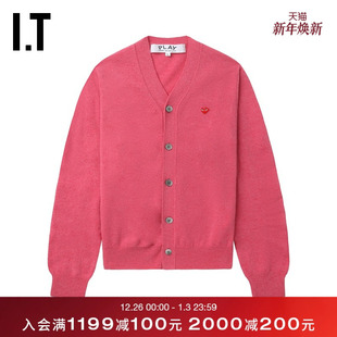 COMME PLAY des GARCONS川久保玲情侣款 纯色羊毛针织开衫 CDG