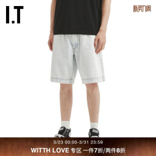 牛仔短裤 LOVE男装 新款 简约基础款 5501XUO 宽松水洗直筒裤 WITTH