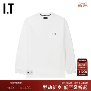 IT DESCENDANT男装圆领长袖T恤新款简约基础款logo装饰上衣SM17MM