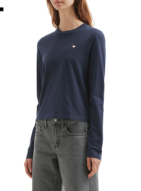 IT WITTH LOVE女装圆领长袖T恤新款休闲基础款合身内搭上衣1025AW