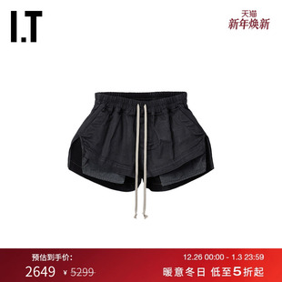 短裤 热裤 新款 甜酷个性 2E199XXP 长抽绳拼接休闲裤 DRKSHDW女装