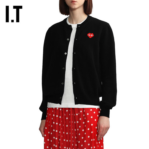 IT CDG PLAY COMME des GARÇONS川久保玲INVADER联名女装针织开