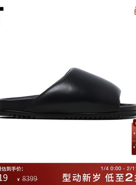 IT Rick Owens女款平底凉拖新品日常休闲羊皮露趾拖鞋5838LL0K