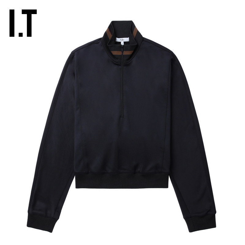ITTibi半拉链立领卫衣
