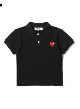 IT CDG PLAY COMME des GARÇONS川久保玲童装polo衫休闲爱心刺绣