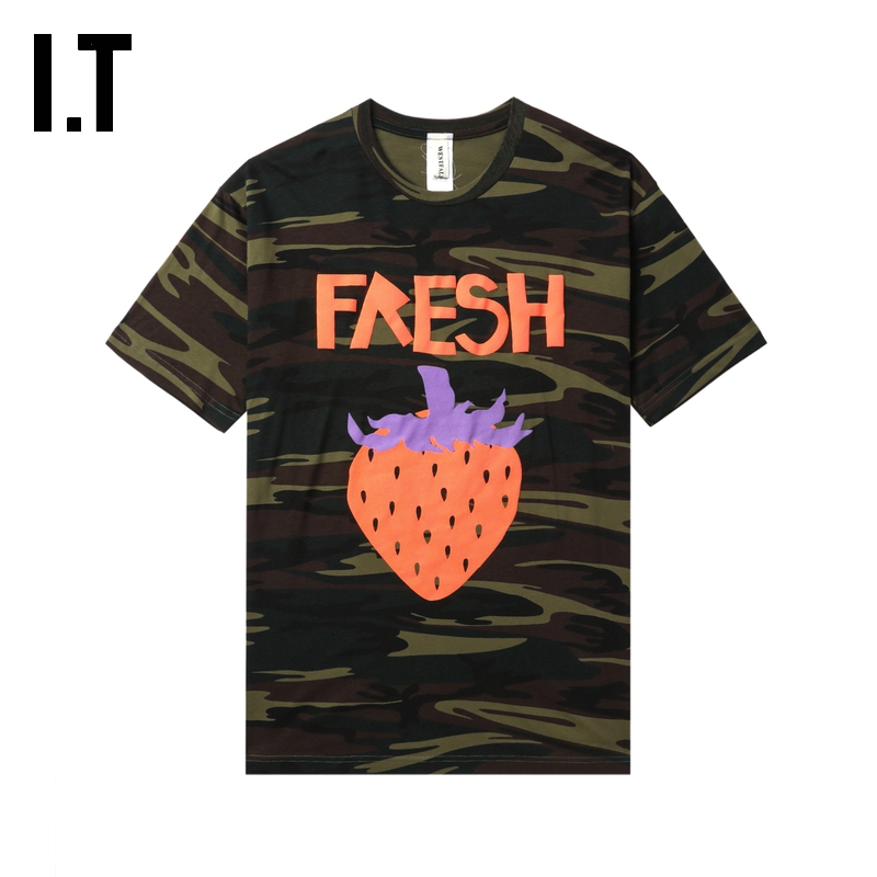 ITWESTFALL中长款迷彩T恤