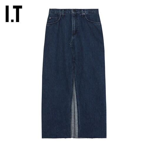 ITrag&bone高开叉牛仔半身裙