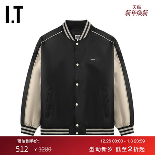 潮流美式 拼色棒球夹克新款 按扣棉服外套5015JK0 GROUNDZERO男装