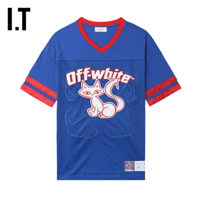 ITOFF-WHITE™网眼镂空短袖T恤