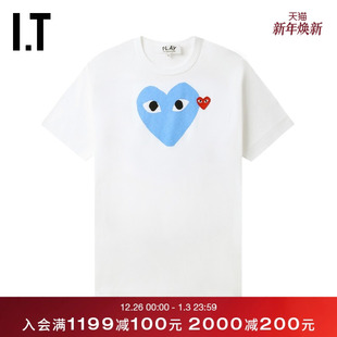 COMME PLAY des GARCONS川久保玲情侣爱心logo装 T恤 饰短袖 CDG