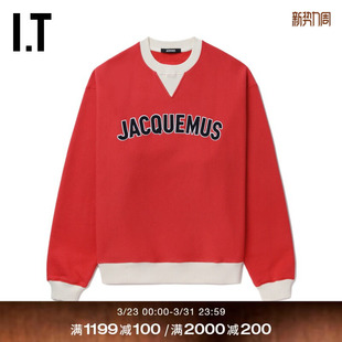 JACQUEMUS男装 饰套头衫 拼色圆领卫衣新款 logo装 982462 复古时尚