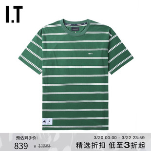 IT DESCENDANT男装条纹短袖T恤新款潮流少年感宽松半袖SCSM20MM