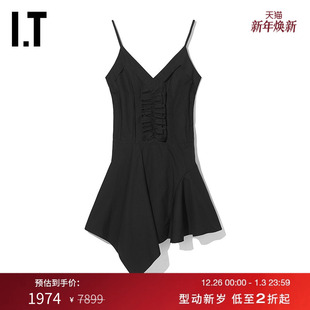 性感时髦不规则裙摆S23D38XK 吊带连衣裙新品 Commission女装