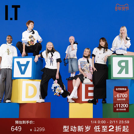 IT ADER error|Disney联名系列女装短袖T恤新款美式复古印花半袖